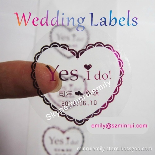 Custom Round Transparent Labels Stamped With Red,gold,silver,clear Labels Embossed With Golden,round Clear Stickers